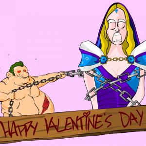 Thumbnail of Crystal Maiden and Pudge Digital Art