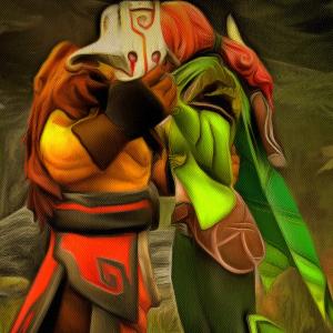 Thumbnail of Juggernaut and Windranger Digital Art