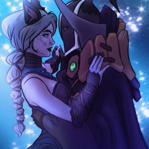 Thumbnail of Drow Ranger and Rubick Digital Art
