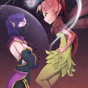 Thumbnail of Dark Willow and Templar Assassin Digital Art
