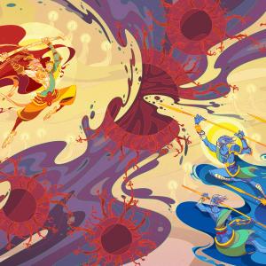 Thumbnail of Monkey King and Phantom Lancer Digital Art