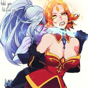 Thumbnail of Drow Ranger and Lina Digital Art