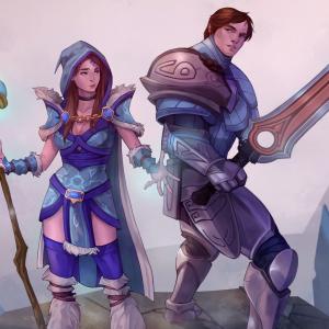 Thumbnail of Crystal Maiden and Sven Digital Art