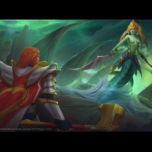 Thumbnail of Naga Siren and Omniknight Digital Art