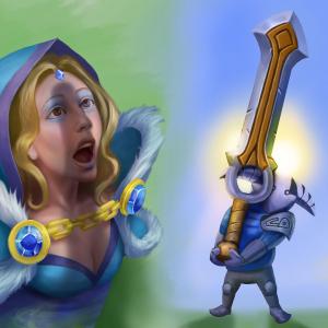 Thumbnail of Crystal Maiden and Sven Digital Art
