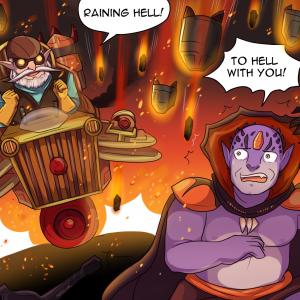 Thumbnail of Gyrocopter and Lion Digital Art