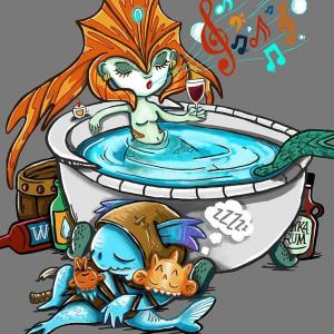 Thumbnail of Naga Siren and Slark Digital Art