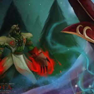 Thumbnail of Bloodseeker and Invoker Digital Art