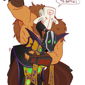 Thumbnail of Juggernaut and Rubick Digital Art