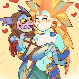 Thumbnail of Naga Siren and Slark Digital Art