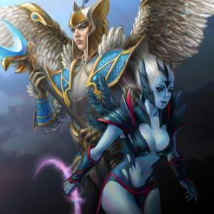 Thumbnail of Skywrath Mage and Vengeful Spirit Digital Art