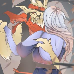 Thumbnail of Drow Ranger and Bounty Hunter Digital Art