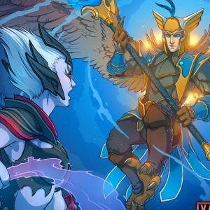 Thumbnail of Skywrath Mage and Vengeful Spirit Digital Art