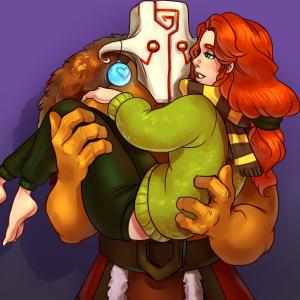 Thumbnail of Juggernaut and Windranger Digital Art