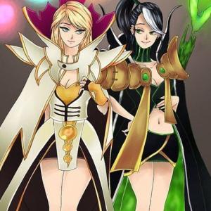 Thumbnail of Invoker and Rubick Digital Art