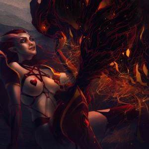Thumbnail of Queen of Pain and Shadow Fiend Digital Art