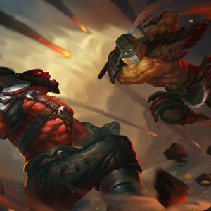 Thumbnail of Axe and Juggernaut Digital Art
