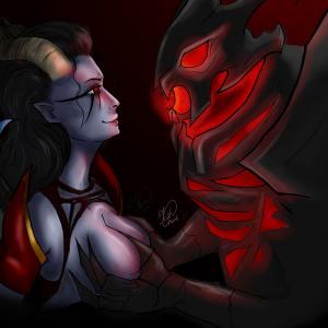 Thumbnail of Queen of Pain and Shadow Fiend Digital Art