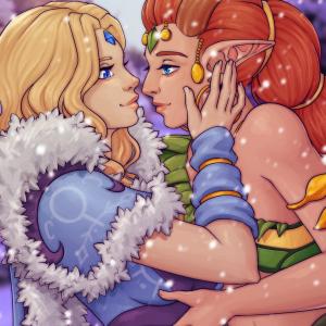 Thumbnail of Crystal Maiden and Enchantress Digital Art